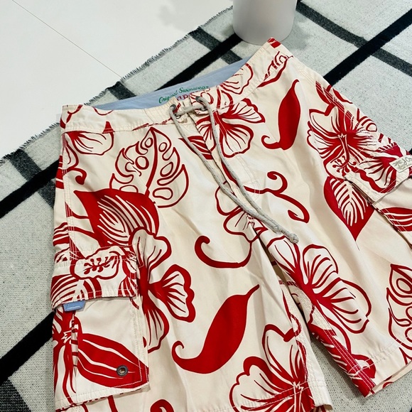 J. Crew Original Swimwear Board Shorts Swim Trunks Hawaiian - Picture 2 of 9
